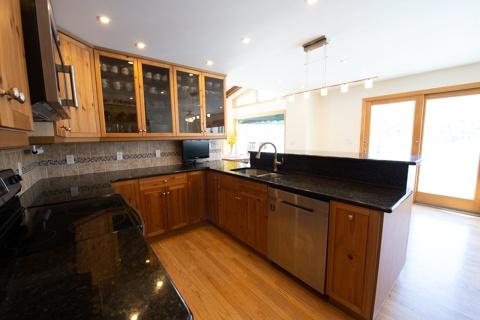 A photograph of the room with no flash.